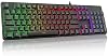 Teclado gamer Redragon K521 Upgrade con LED arcoíris, 104 teclas, sensación mecánica, teclas multimedia, retroiluminación de un toque, anti-ghosting, compatible con PC, Mac, PS4/5, Xbox 2