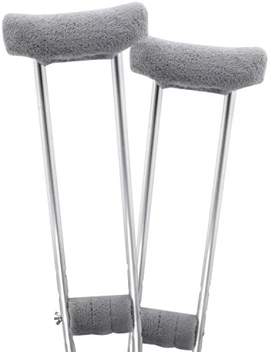 TOMMHANES AMISGUOER Crutch Underarm Pads Crutch Pad Crutch Hand Grip Covers Crutch Cover Washable OneSize (2 Armpit, 2 Hand Cushion) (CP06G)