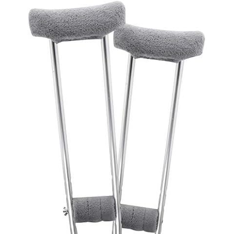 TOMMHANES AMISGUOER Crutch Underarm Pads Crutch Pad Crutch Hand Grip Covers Crutch Cover Washable OneSize (2 Armpit, 2 Hand Cushion) (CP06G) Cover