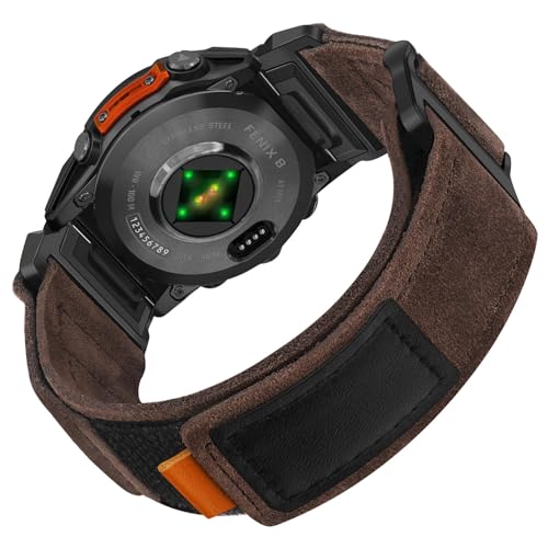 Dhwazz �����Y �o���h Garmin 8 47mm / E / 7/6 Pro / 5 Plus�p 22mm �N�C�b�N�t�B�b�g ���U�[�X�g���b�v Instinct 3 Solar 45mm / Tactix 8 / Epix Pro 47mm / F