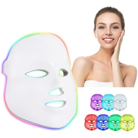 Yahi Red Light Therapy Mask for Face, 7-1 Colors LED Facial Skin Care Mask, Led Face Mask Light Therapy Cover