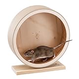 Ferplast Holzlaufrad Meerschweinchenrad aus Holz, Laufrad Holzspielzeug Mäuse Chinchillas Meerschweinchen, Durchmesser 32,5 cm