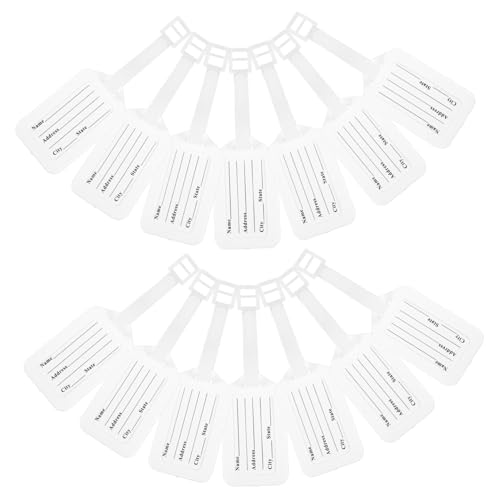 OSOLADY 16個 カラフル キータグ ラベルリング付き 鍵管理 旅行用行李タグ スーツケース識別 名札 紛失防止 多目的ラベル