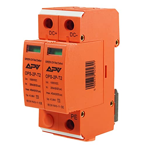 Überspannungsableiter Überspannungsschutz C (T2) 2-polig für 1000V DC 40kA PV Photovoltaik DIN-Schienenmontage Cover