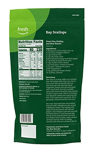 Fresh Amazon Fresh Brand, Bay Scallops, Frozen thumb #1