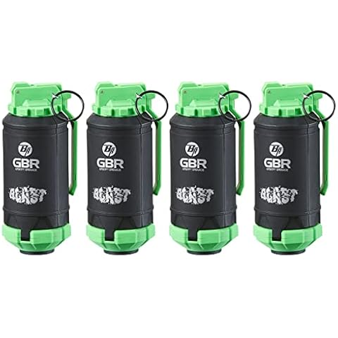 Lancer Tactical GBR Outdoor 130 Round Eco-Friendly Reusable Spring Powered ABS BB Impact Shower for Airsoft Grenades-4 Pack (Green) Cover