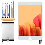 for iPad Mini 4 Screen Replacement for iPad Mini 4 2015 LCD A1538 A1550 LCD Digiitzer Touch Screen Assembly Repair Parts with Screen Protector and Tools (White)