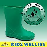 NorthSole Kids Plain PVC Wellies Boys & Girls Wellington Boots - Green - UK 13 - Image 4
