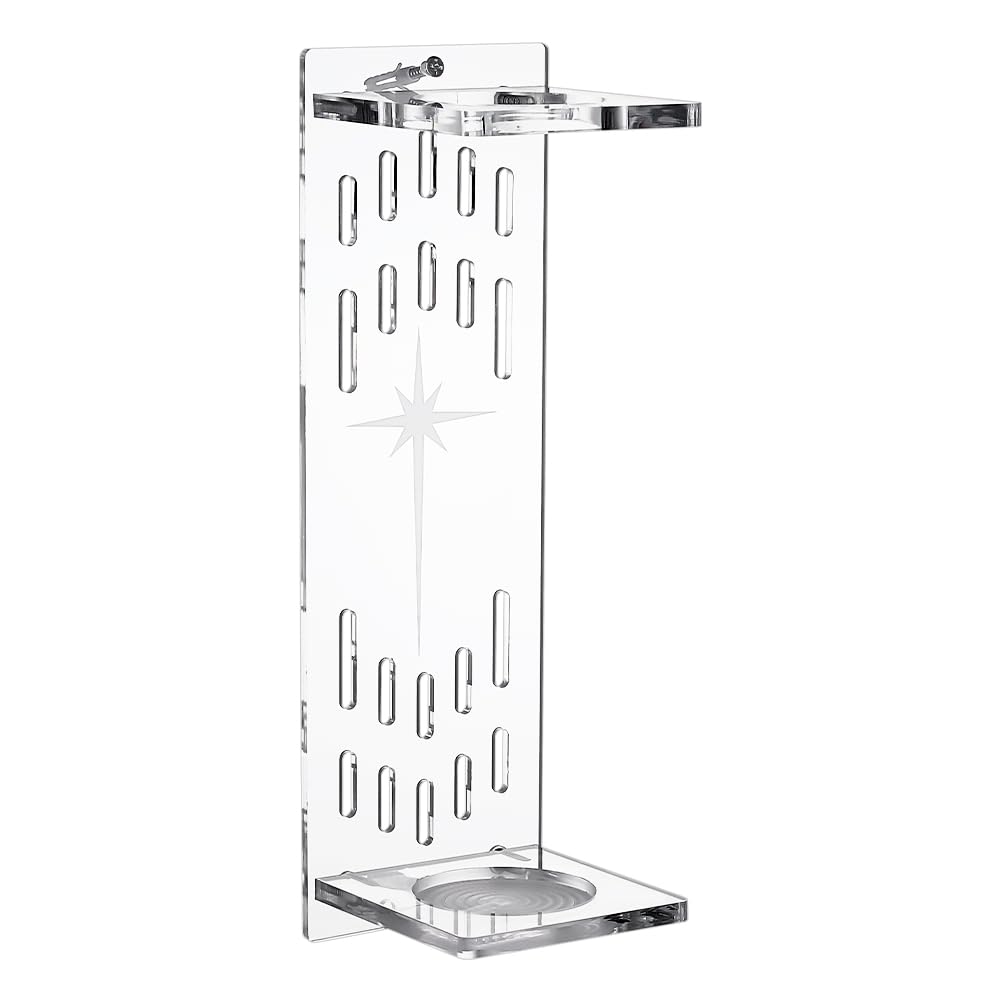AHANDMAKER Clear Acrylic Light Saber Wall Mount Holder Vertical Display Stand for Lightsaber Collectors Vertical Mounting Decoration Room Display