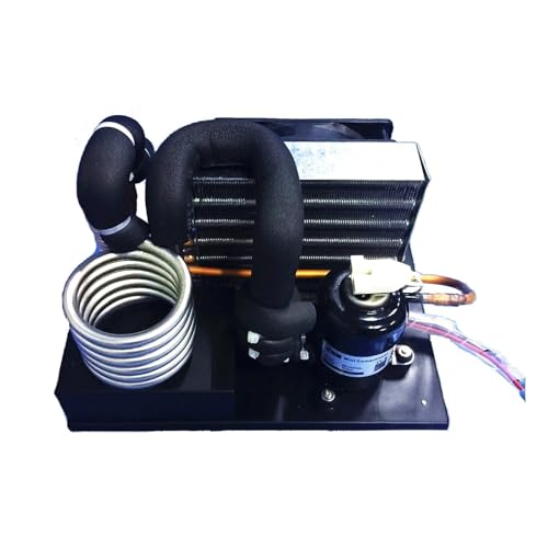 Aire acondicionado, Enfriador de serpentín de acero inoxidable DV1910E-S, 12 V CC, 130 W de capacidad, refrigerante R134A, unidad de enfriamiento portátil compacta