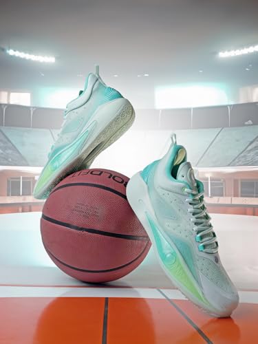 Image of XTEP Men Dynamic Foam Basketball Shoes /Sneakers with Shock Absorption Sports Lining & Breatheable Mesh Upper with Embedded TPU Sole for Extra Support & Rebound