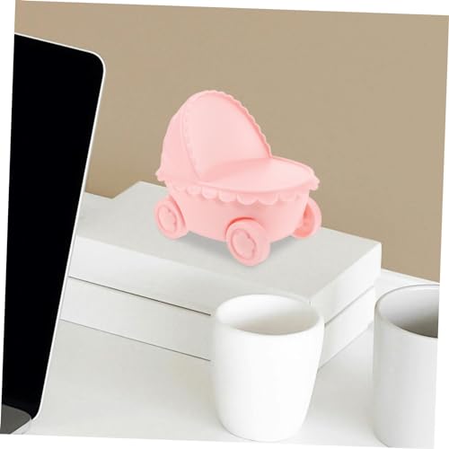 Lámpara de mesa noche forma cochecito rosa miniatura 5