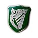 IRELAND GREEN FLAG HARP WINGED MAIDEN ERIN GO BRAGH IRISH SYMBOL LAPEL PIN