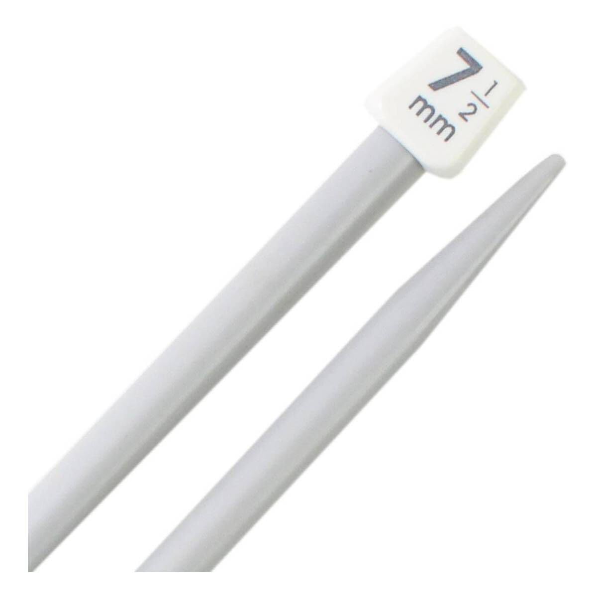 Aarnav Off-White 2 X 30Cm Long Plastic Knitting Needles Single Pointed Needles (2 X 7.5Mm)
