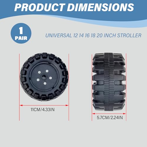 Ruedas de Entrenamiento para Bicicleta 1 Par Resistente y Silencioso para Bicicletas Infantiles de 12 a 20 Pulgadas miniatura 4