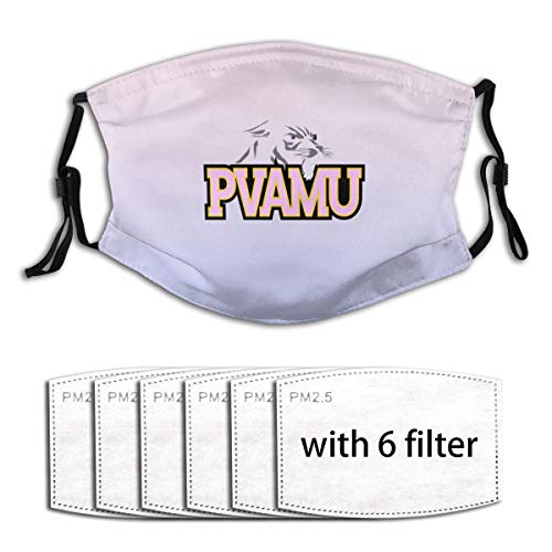 LasGo Mouth Fashion Balaclava Cover for Prairie View A&M University Football Fan Dustproof Face Cover with 6 Filter