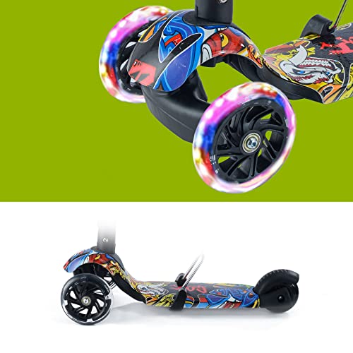 Kinderstep met zitje, voor meisjes en jongens vanaf 2 jaar, opvouwbaar, met 3 wielen, in hoogte verstelbaar - Afbeelding 5