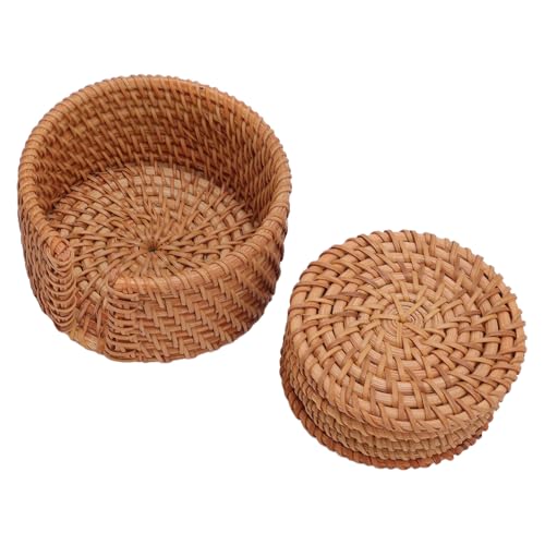 Sous-verres en rotin tressés main avec support chic - 8
