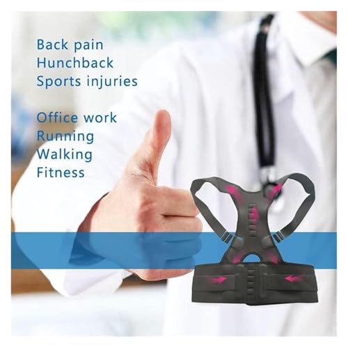 Correcteur de posture magnétique réglable avec soutien lombaire taille L
