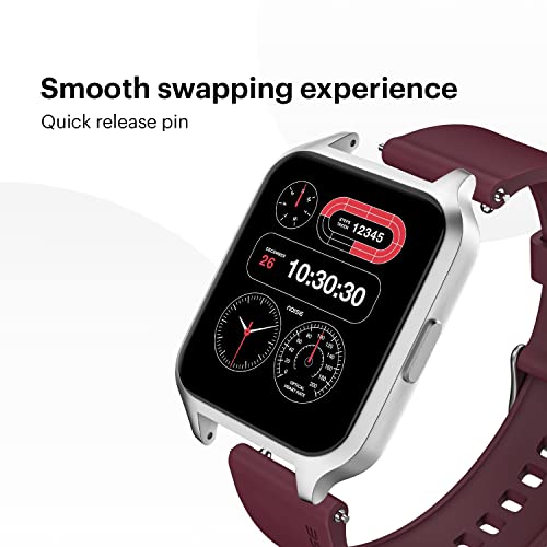 Image of Noise 22 MM Silicone Smartwatch Strap - Red - Compatible with ColorFit Ultra, ColorFit Pro 3 /Assist, ColorFit Nav /Nav+, NoiseFit Endure, NoiseFit Fusion, NoiseFit Evolve