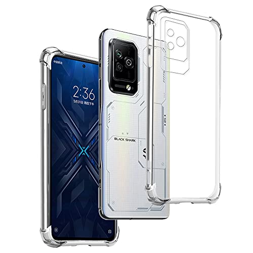 REY Transparent Silikonhülle TPU Anti-Shock für XIAOMI Black Shark 5 PRO, Handyhülle Premium Kratzfest TPU Durchsichtige Schutzhülle Anti-Schock