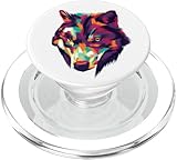 Photo Gallery testa di lupo astratta colorata - pop art wolf, fauna selvatica popsockets popgrip per magsafe Photo Gallery testa di lupo astratta colorata - pop art wolf, fauna selvatica popsockets popgrip per magsafe