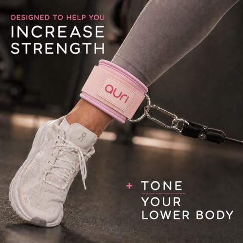 Auri Fit Ankle Strap for Cable Machine - Padded Neoprene Cuff with Stainless Steel D-Ring for Comfort & Support During Glute Kickbacks, Leg Extensions, Hip Abductors & Lower Body Workouts - image 6