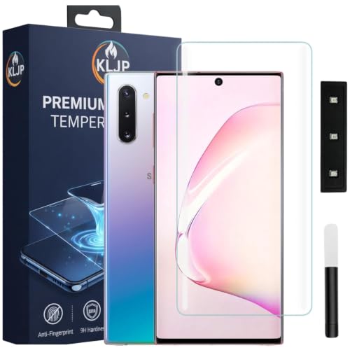 Image of Advance HD+ UV Tempered Glass Screen Protector For Samsung Galaxy Note 10 (Pack of 1) Full Adhesive UV Curved Screen Protector Case Friendly HD Clarity with installation kit