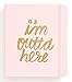 ban.do Undatierter Tagesreiseplaner, rosa Hardcover Abenteuer-Tagebuch mit Postkarten, Notizseiten und Ressourcen, I'm Outta Here
