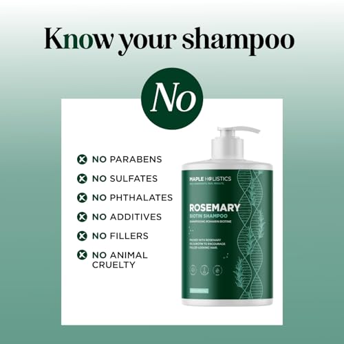Image of Volumizing Biotin and Rosemary Shampoo - Vegan Rosemary Biotin Shampoo for Thinning Hair for Women and Men with Nourishing B Vitamins & Tea Tree Oil - Paraben Silicone & Sulfate Free (32 Fl Oz)