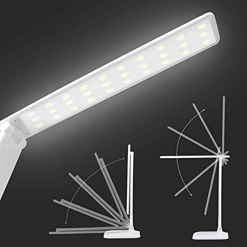 Image of IDOLESHOP Foldable Rechargeable USB Charging LED Touch On /Off Switch Dimmer Children Eye Protection Desk Table Lamp Light ( White )