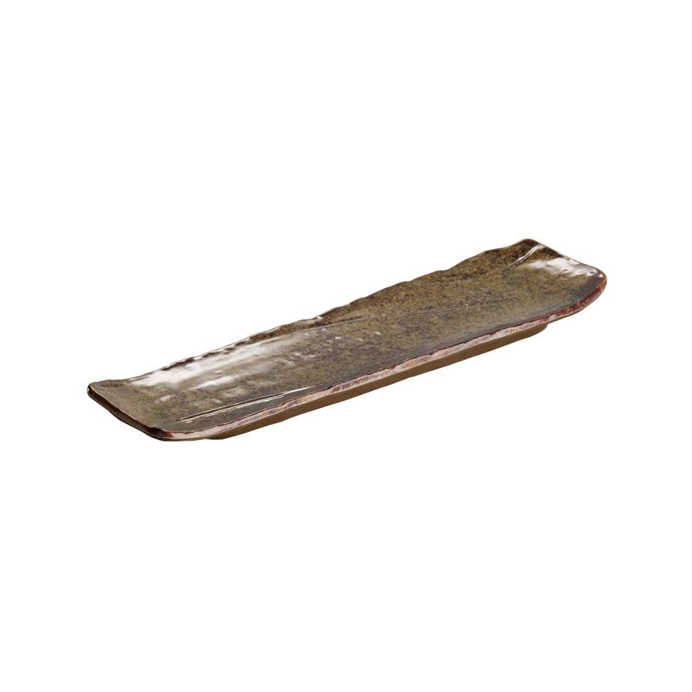APS UMI 85552 Tray/Sushi Board Melamine Brown 35 x 10 cm Stackable