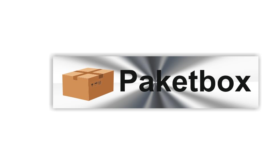 Parcel Box Sticker, Marking for Your Parcel Box (RPMw9) No. 6 Silver Chrome Narrow 11 cm Length