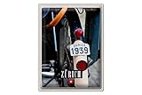 oldtimer motorrad ab wann schweiz Matt lackiert Blechschild 40 x 30 cm Schweiz Zürich Motiv: Motorrad Oldtimer 1939 - DekoNo7