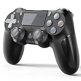 🎮【Hochwertige Materialien und hohe Leistung】 Der Griff dieses drahtlosen PS 4-Controllers besteht aus hochwertigen Materialien mit einer hautfreundlichen Oberfläche und nicht aus dem üblichen glatten Kunststoff. Er ist auch bei langen Spielesitzungen bequem. Das Tastenlayout des Gamepads wurde mit einem exzellenten Dual-Analog-Joystick-Design optimiert und der ergonomische Controller ist hochsensibel, was die Reaktionszeit verkürzt und die Genauigkeit in Schlüsselmomenten verbessert.
