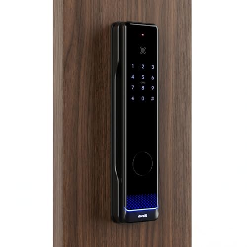 Image of Dorset DG 402 Push Digital Door Lock with Palm Vein Access, 6 Access Modes, WiFi-Enabled, Mild Steel Body, 2-Year Warranty | Advanced Smart Home Security | Graphite Matt Finish