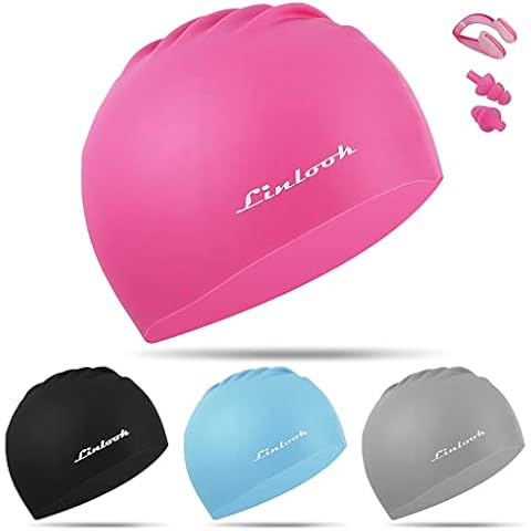 Swimming Cap for Women - Silicone Waterproof Swimming Cap, Comfortable & Stretchy Swimming Caps for Women and Girls Swimmers Cover