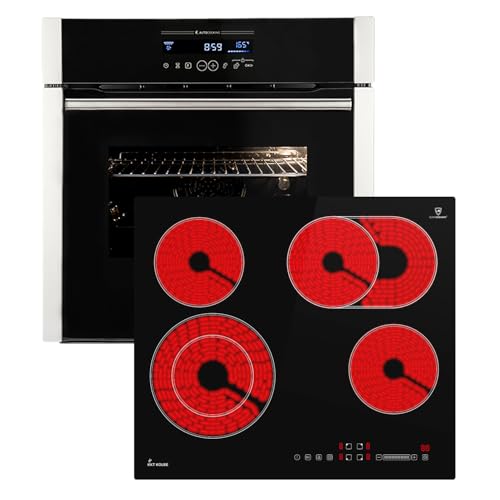 KKT KOLBE | Autarkes Herdset | 60cm Einbaubackofen EB8016ED | 59cm Kochfeld CH5901RL | Katalyse | Drehspieß | Pizzafunktion | Grill | Heißluft | Teleskopauszüge | Automatik-Timer | SET8016CH59RL