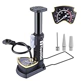 TOOLITIN Bicycle Pump with Gauge Portable Bike Pump Bike Floor Pump Compatible with Presta & Schrader Valve Hand and Foot Activated for Road Bike...