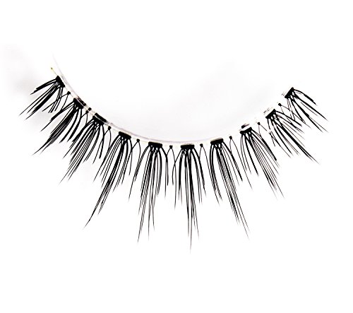 AJOY 2 Pairs Premium Demi Wispies False Eyelashes Transparent Stem, Natural Soft Sharpened, F-2W