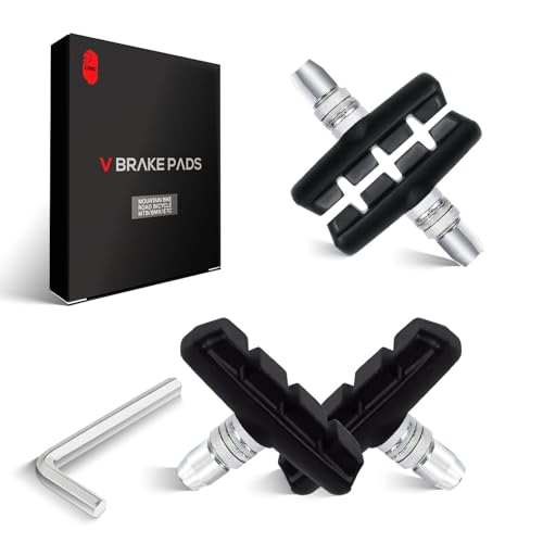 2 Pairs Bicycle V-Brake Pads, Bike 70mm V Brake Blocks Set, 55mm-Black - Picture 2 of 30