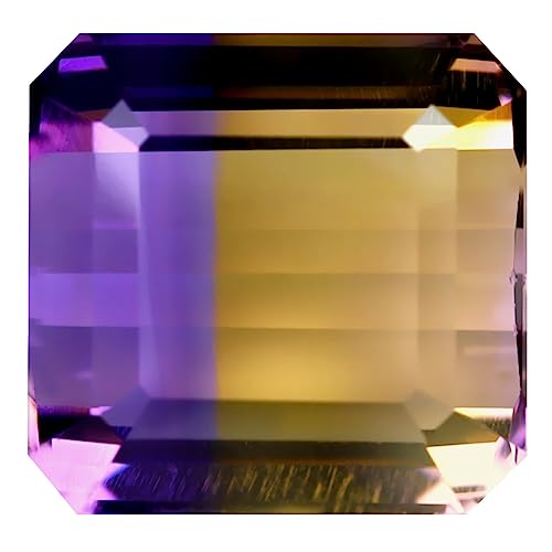 Pierre amétrine violet et jaune en vrac 14x14 mm pour création de bague
