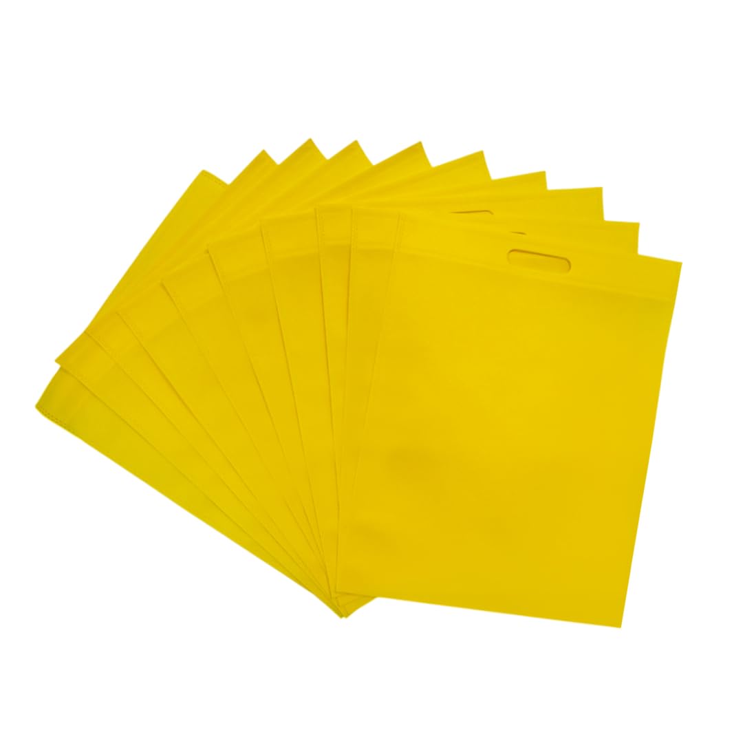 Pack of 50 Yellow Coloured 50x40cm Non Woven Bags wtih Carry Handles