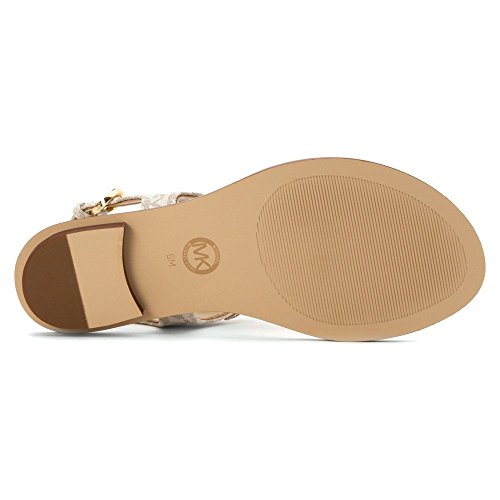 Michael Kors Mk Plate Thong Vanilla Mini Mk Sig Pvc 8 M #TOP4