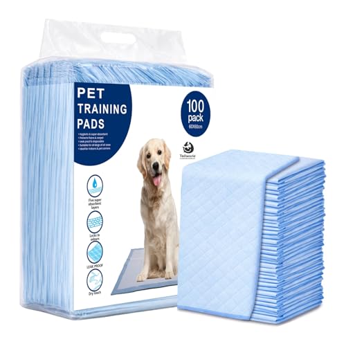 Image of Training Pads, with Odor Lock Technology & Super Absorbent Pee Pads, Leak-Proof Dog Potty Training Pads for Puppies, Dogs,Cats & Rabbits (60 X 60 cm)(100 Pcs)