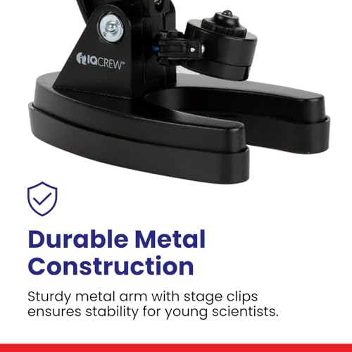 Image of AmScope M30 Series 52-Piece STEM Microscope Kit for Kids - Monocular, Portable Compound Microscope for Kids - Includes Petri Dish, Slides & More - Black