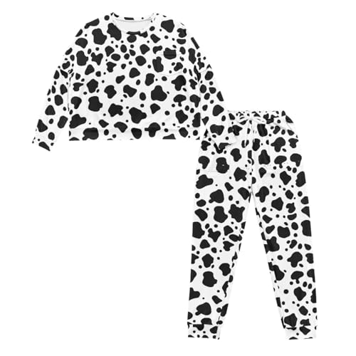 Image of Women's 2 Piece Printed Pajama Set Long Sleeve Sleepwear Set with Long Pants Casual Lounge Sets with Pocket
