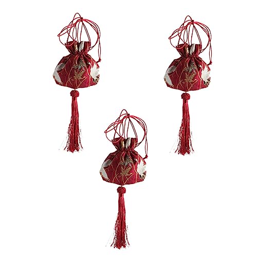 Bolsas tipo saquito portátiles estilo chino, 3 piezas miniatura 1