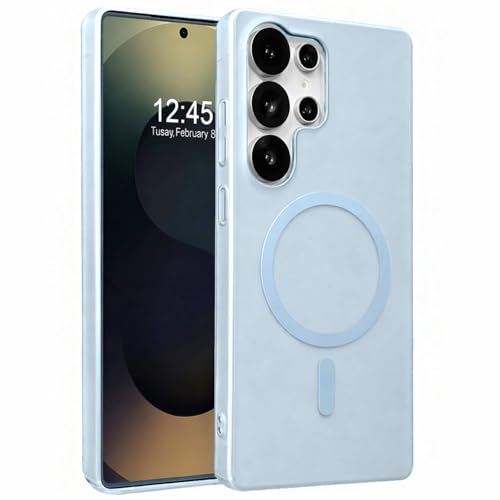 Image of DIZORO Matte Case for Samsung Galaxy S24 Ultra Compatible with MagSafe, Camera Lens Full Protection, Shockproof Translucent Frosted TPU Soft Phone Cover, Anti-Fingerprint (Sierra)