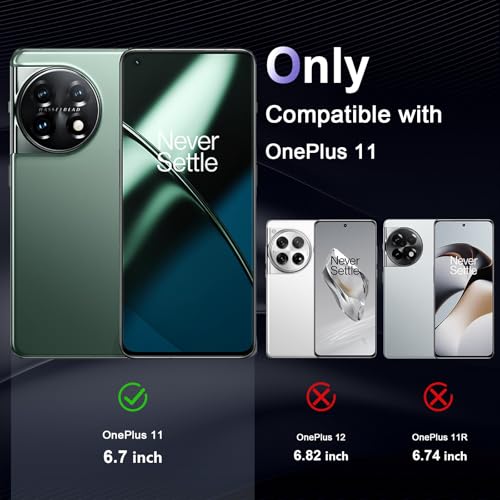Image of Case for OnePlus 11 5G, Military Grade Drop Protection Phone Case, Yellowing Resistant, Anti-Scratch Hard PC Back, Shockproof Hard Ultra-Thin Protective Cover, Clear